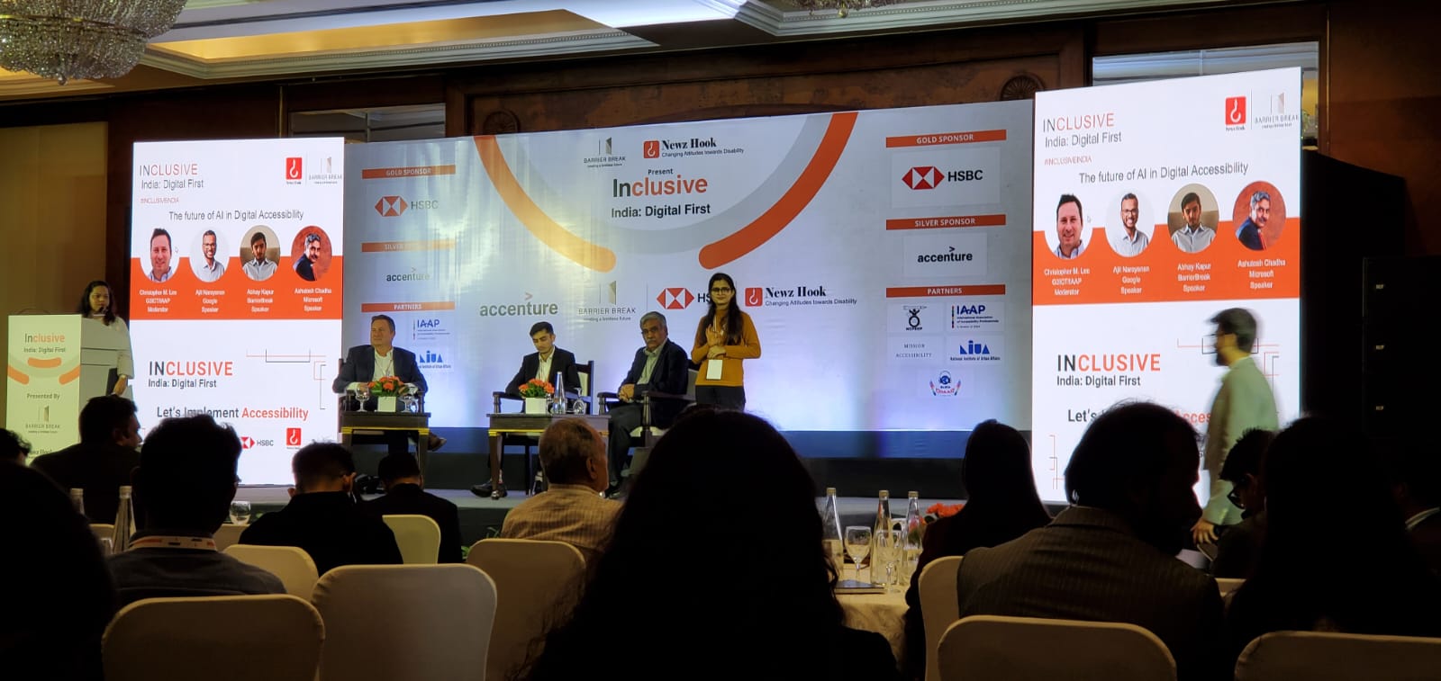 Insights from Inclusive India Digital First 2023 Powered by BarrierBreak Christopher M. Lee moderates a panel discussion with experts Ajit Narayanan, Abhay Kapur, and Ashutosh Chadha, exploring transformative possibilities of AI in enhancing accessibility experiences for individuals with disabilities