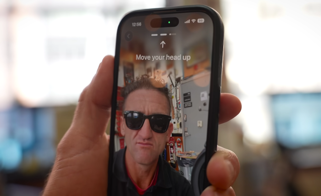 Sora 2 by OpenAI: The AI Video App Everyone’s Talking About The Sora app takes a scan of the user's face upon sign-up. (Image Source: Casey Neistat on YouTube)