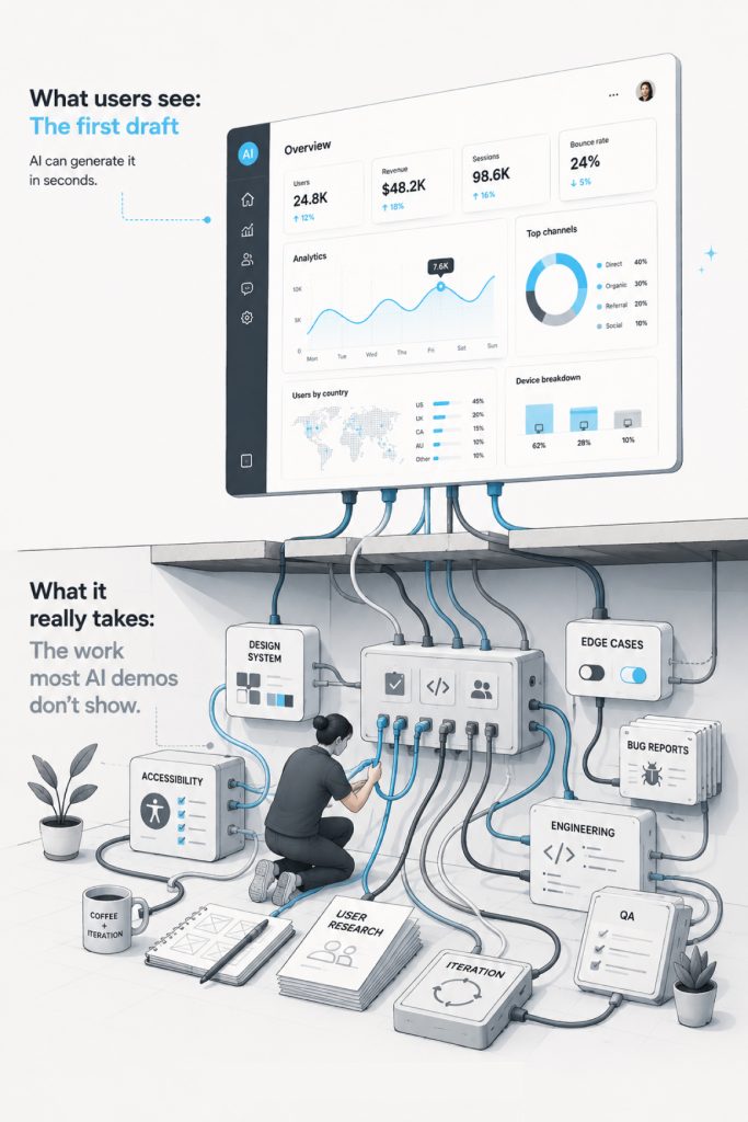 The Illusion of Automation: What AI Still Can't Replace in Product Design what users see designwhine