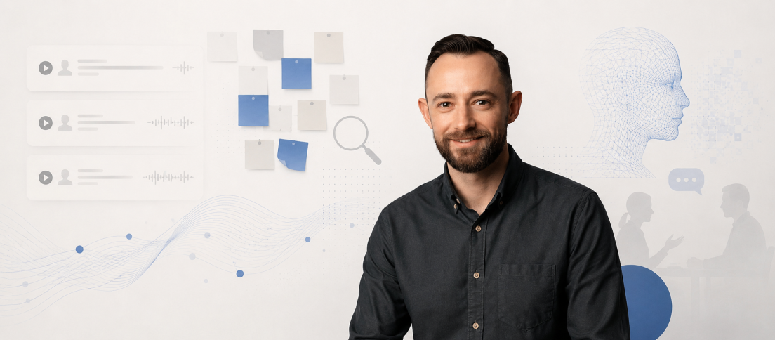 Brendan Jarvis discussing AI, synthetic users and the future of user interviews for DesignWhine Issue #20